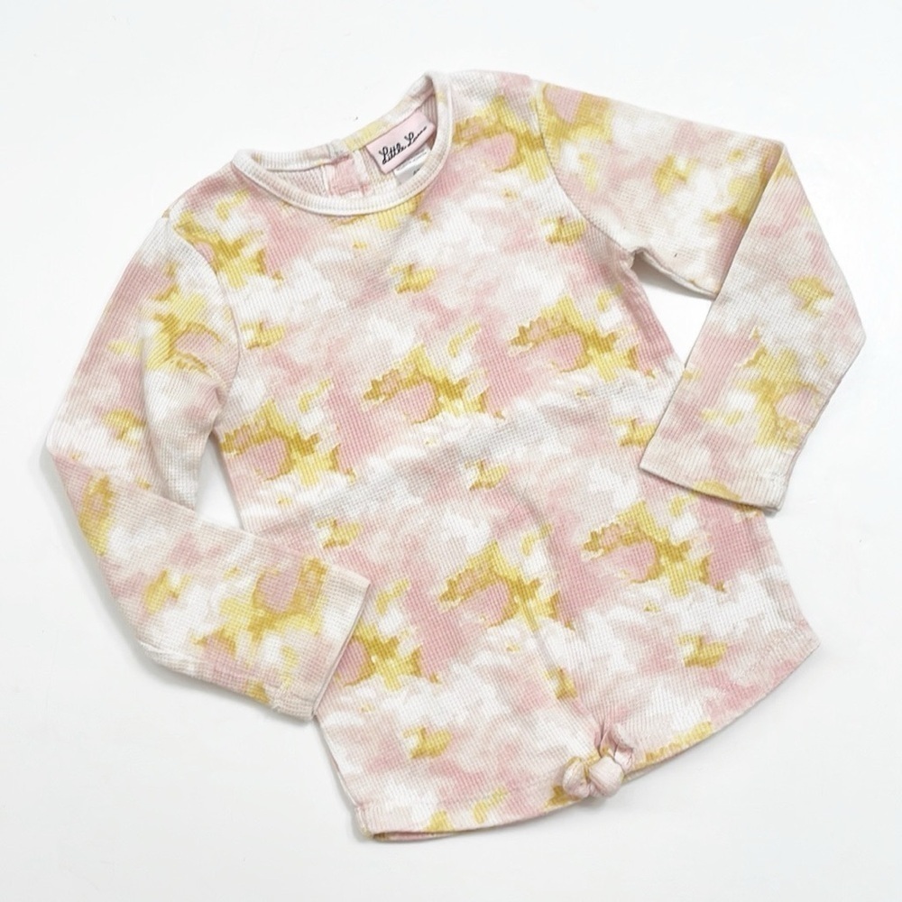 Little Lass toddler girls tie dye long sleeve top